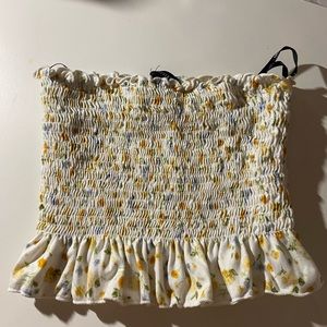 Forever 21 ruffled floral tube top